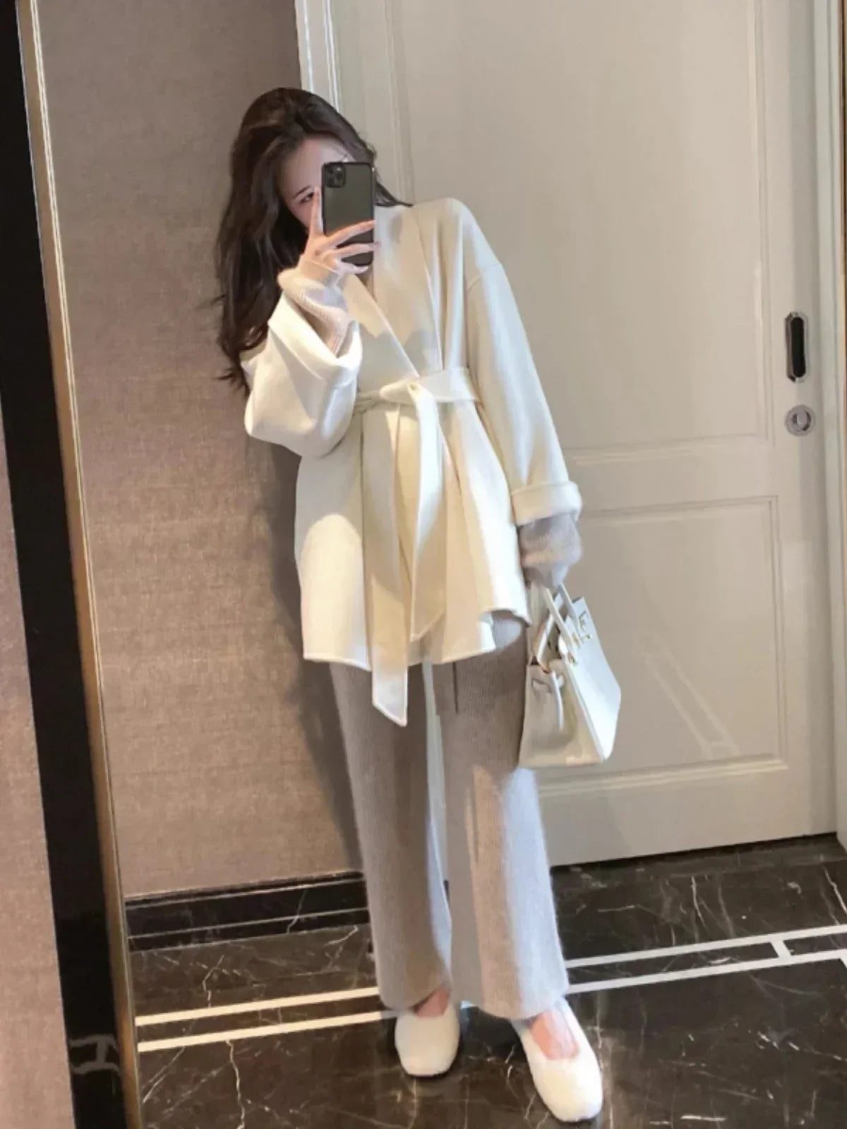 Serenya | Długi wełniany płaszcz