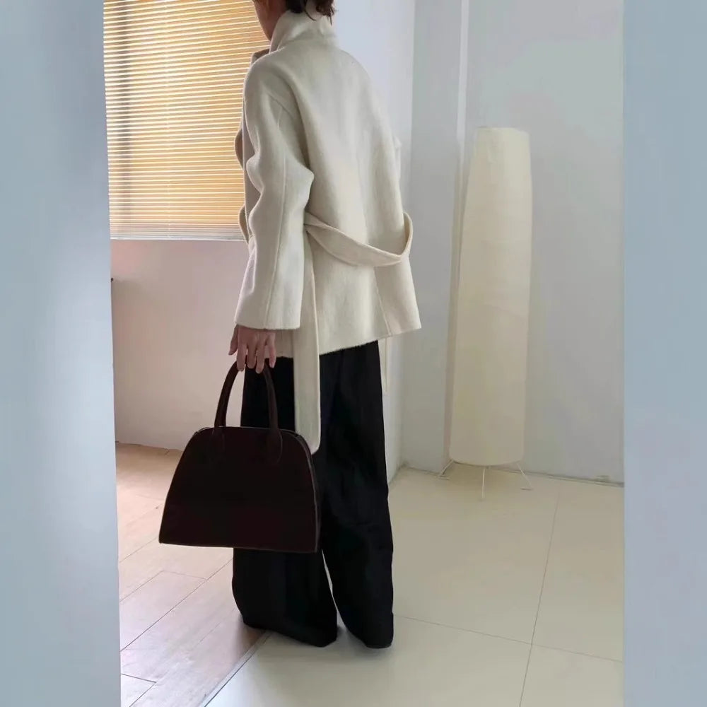 Velmira | Płaszcz z jedwabiu i wełny