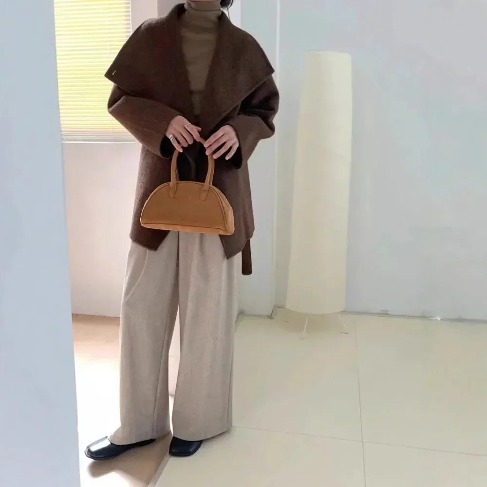 Velmira | Płaszcz z jedwabiu i wełny