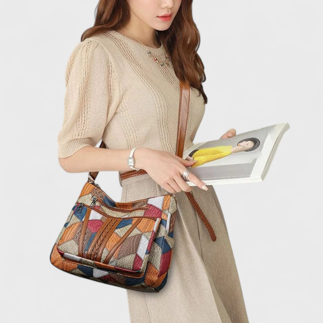 Solarka / Skórzana torba w mozaikę