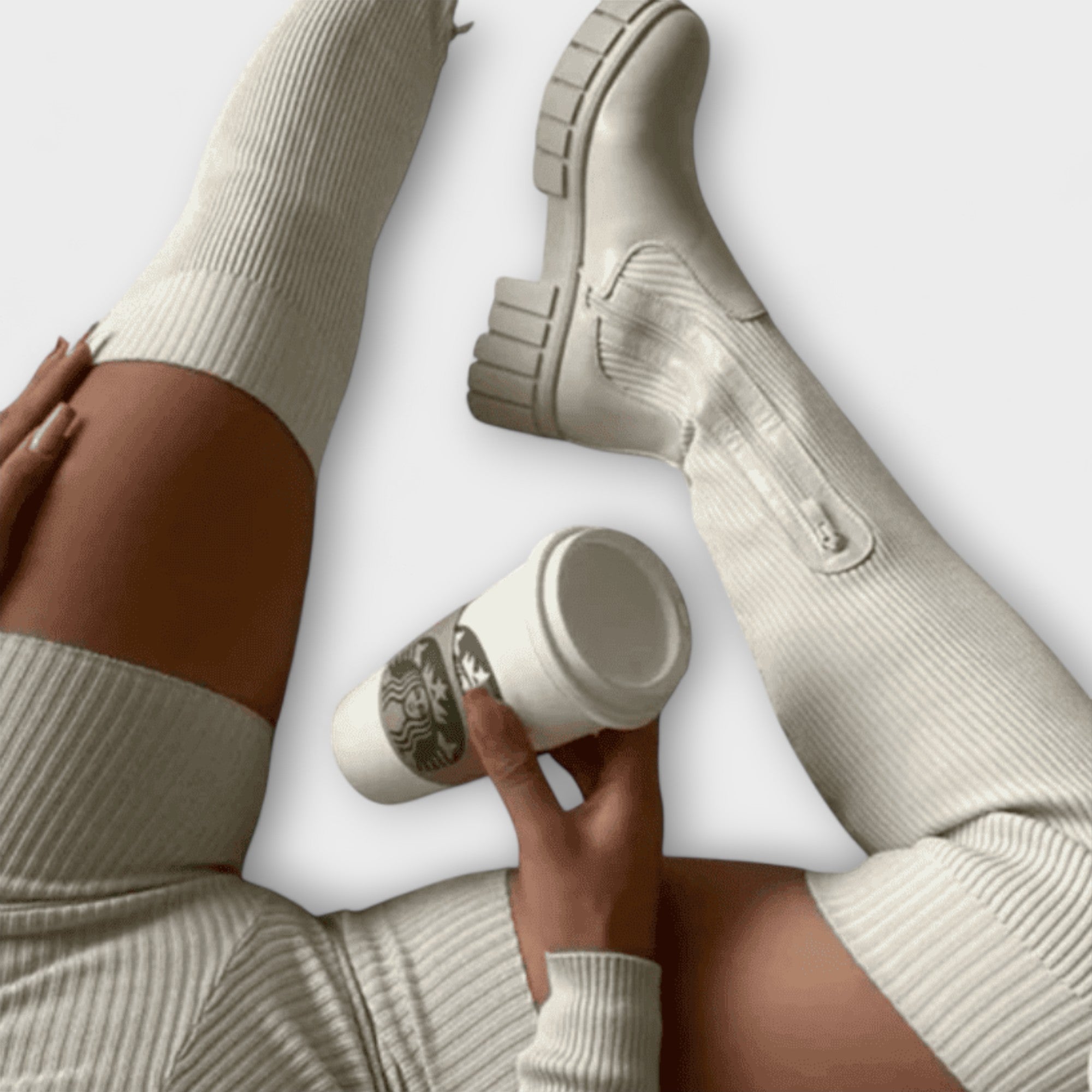 Lureva - Kozaki za kolano na grubej podeszwie