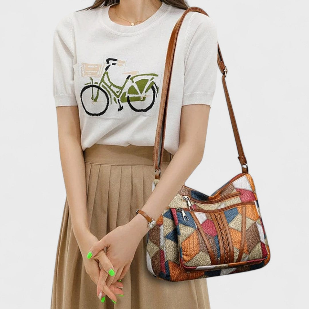 Solarka / Skórzana torba w mozaikę